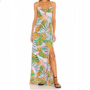 Maaji Yellowstone Magnific Maxi Dress in Green - Size Small